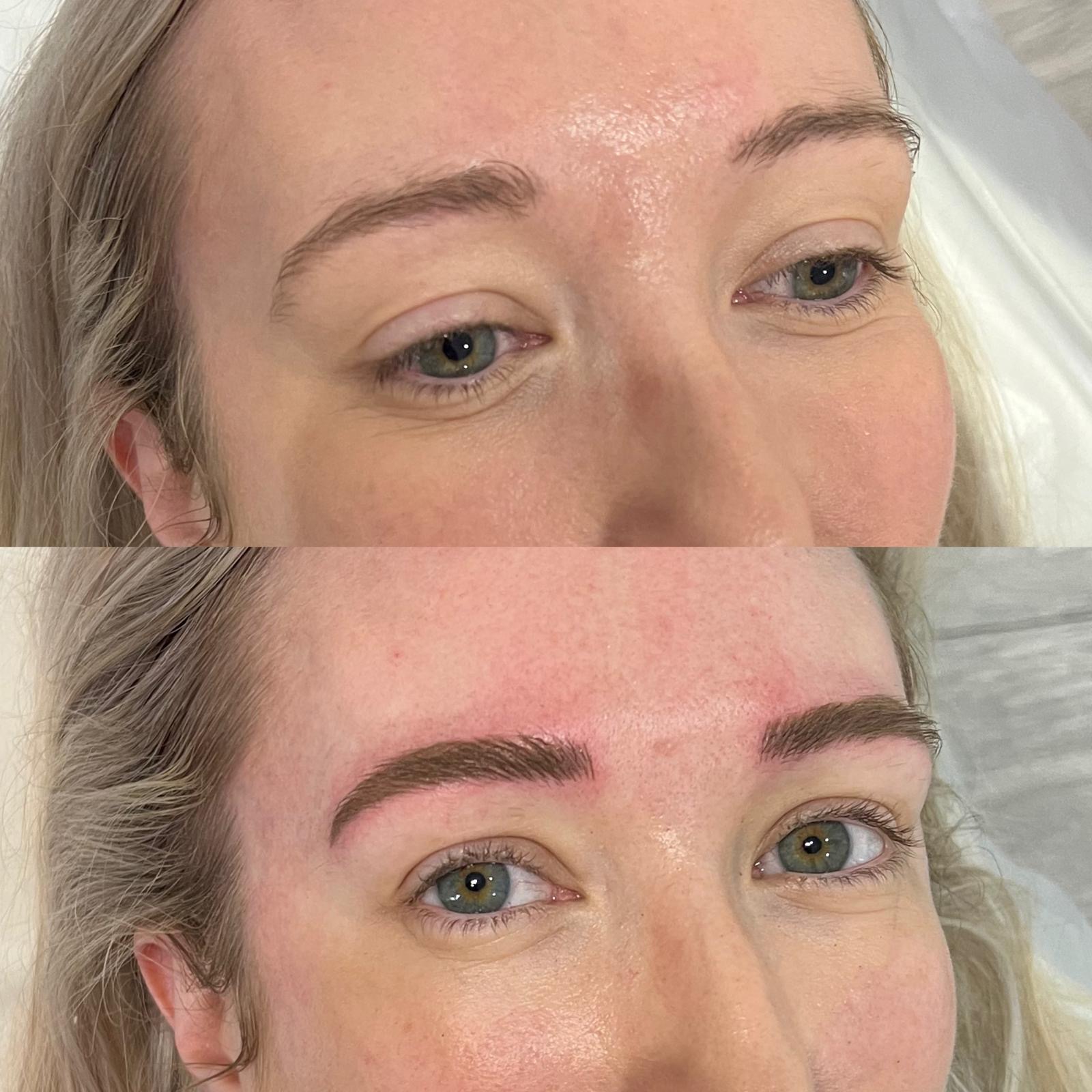 microblading before and after, microblading by la, semi permanent make up artist in dunstable, milton keynes, luton, bedford, leighton buzzard, hemel hempstead, near me 